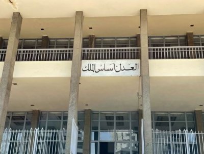 الوفد القضائي الفرنسي في قصر العدل في بيروت