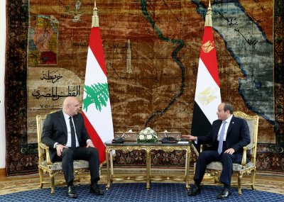 بالصور: لقاء بين عون والسيسي في قصر الاتحادية