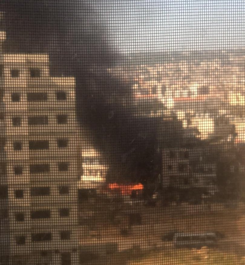 حريق في مولد كهرباء بمنطقة القبة - القلود في طرابلس