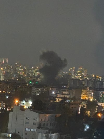 بعد التهديد... بدء الغارات الإسرائيلية على الضاحية الجنوبية (فيديو وصور)