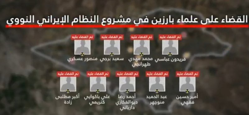بالأسماء... إسرائيل تعلن تصفية علماء نوويين إيرانيين (فيديو)
