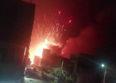 قصف محطة وقود في اليمن يسفر عن استشهاد مدني و10 إصابات