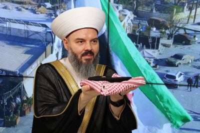 يا غيرة الدين.. الشيخ حسن مرعب يلبس لباس البدو ويعلن الفزعة السنية والنفير ويتوعد: الشرع او الحرب!
