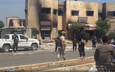 بالفيديو: غاة تستهدف تجمعا لمقاتلي العشائر قرب السويداء