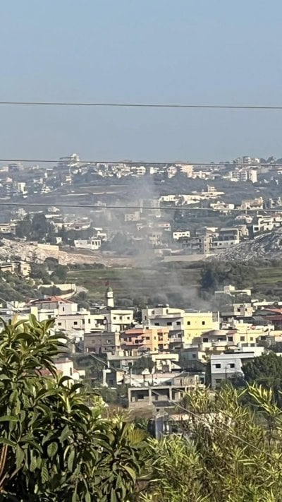 بالصورة: غارة اسرائيلية تستهدف بلدة دبعال