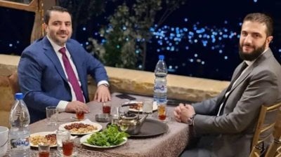 في بلودان... الشيباني ينشر صورة مع الشرع: 