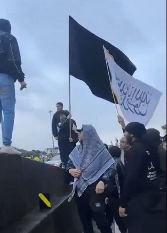 بالفيديو: لبنانيون برايات 