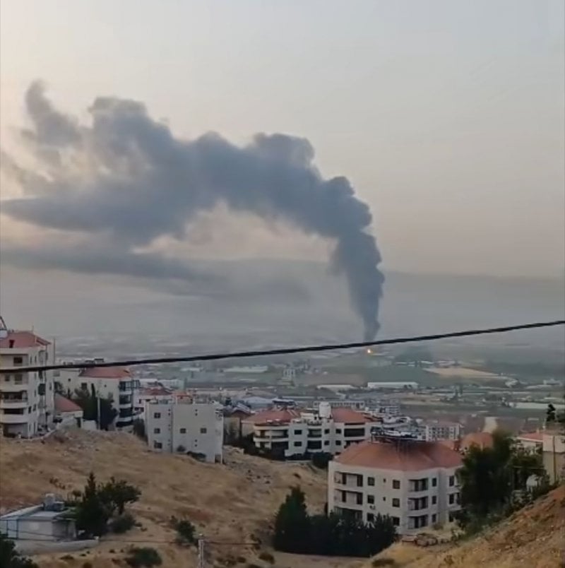 بالفيديو... لا غارات في زحلة والدخان سببه حريق!