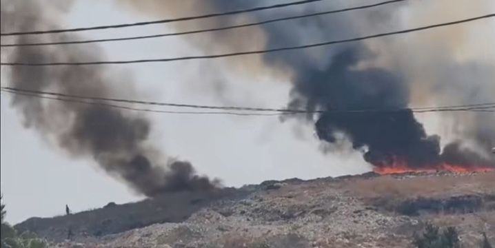 حرائق مكب نفايات صيدا تتجدد... والدفاع المدني في الميدان (فيديو)