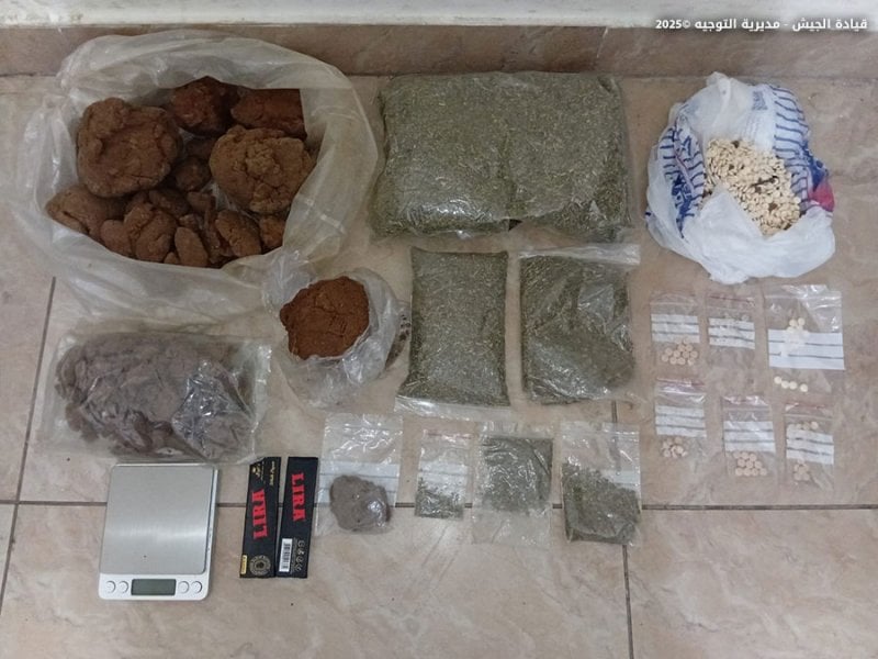 أسلحة وذخائر حربية ومخدرات... "الجيش" يقبض على 20 شخص