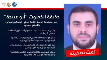 نشرت صورته واسمه... إسرائيل تكشف تفاصيل "إغتيال أبو عبيدة"