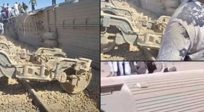 بعد انحرافه... اصطدام قطار  يتسبب بكارثة في مصر