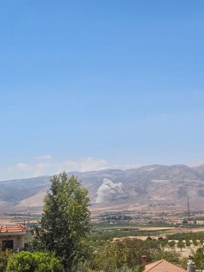 بالفيديو: غارات اسرائيلية تستهدف الهرمل 