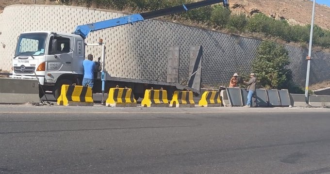 فتحة خطرة على أوتوستراد صوفر – المديرج ... والأشغال تتحرك 