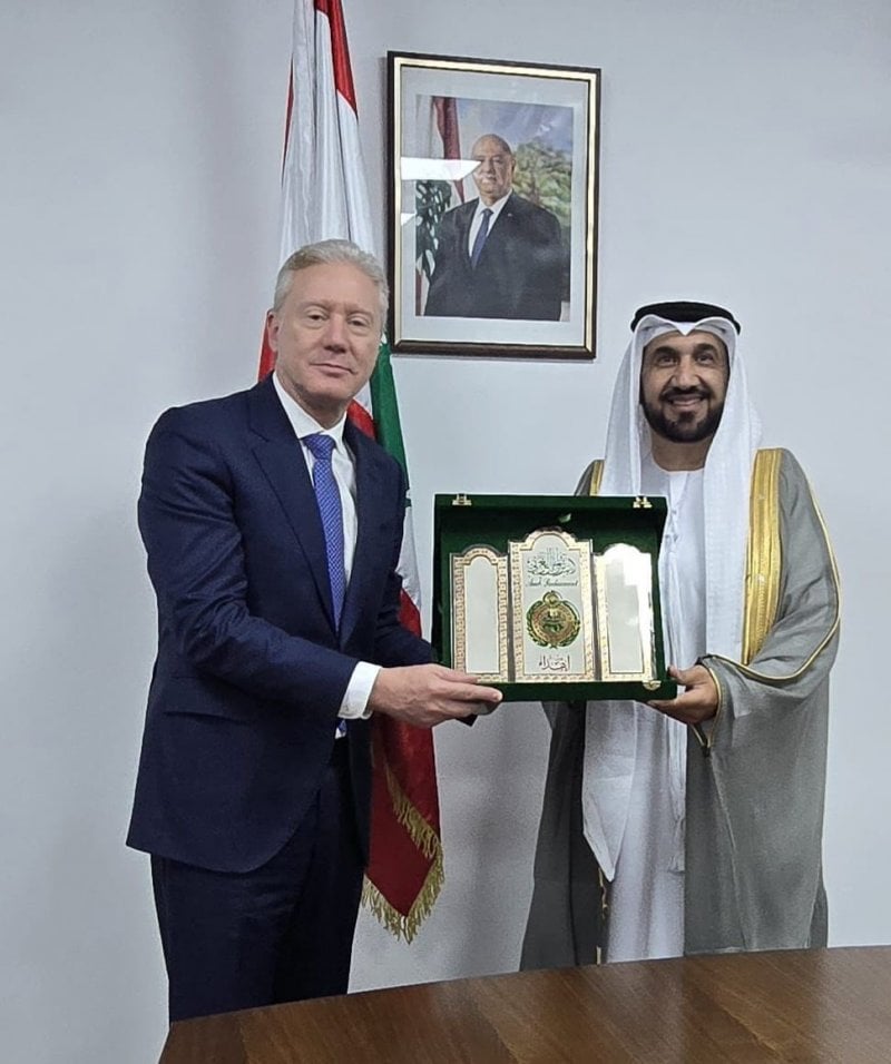 رجّي يستقبل رئيس البرلمان العربي: شراكة عربية لإعادة النهوض بلبنان