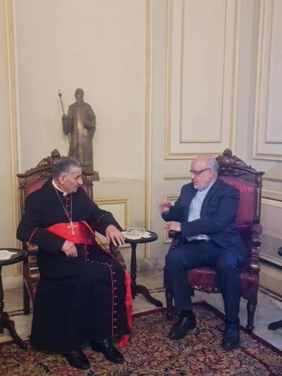 الراعي يستقبل السفير الإيراني في بكركي