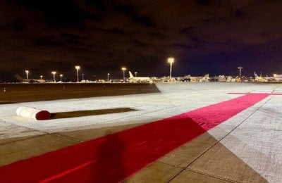 بطول 50 مترًا… سجادة حمراء واستقبال بروتوكولي رفيع ينتظر ترامب في مطار بن غوريون