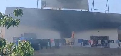 اصابتان في حريق في النبطية