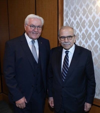 سلام يلتقي رئيس ألمانيا ويدعو إلى الضغط على إسرائيل للانسحاب من الجنوب (صورة)