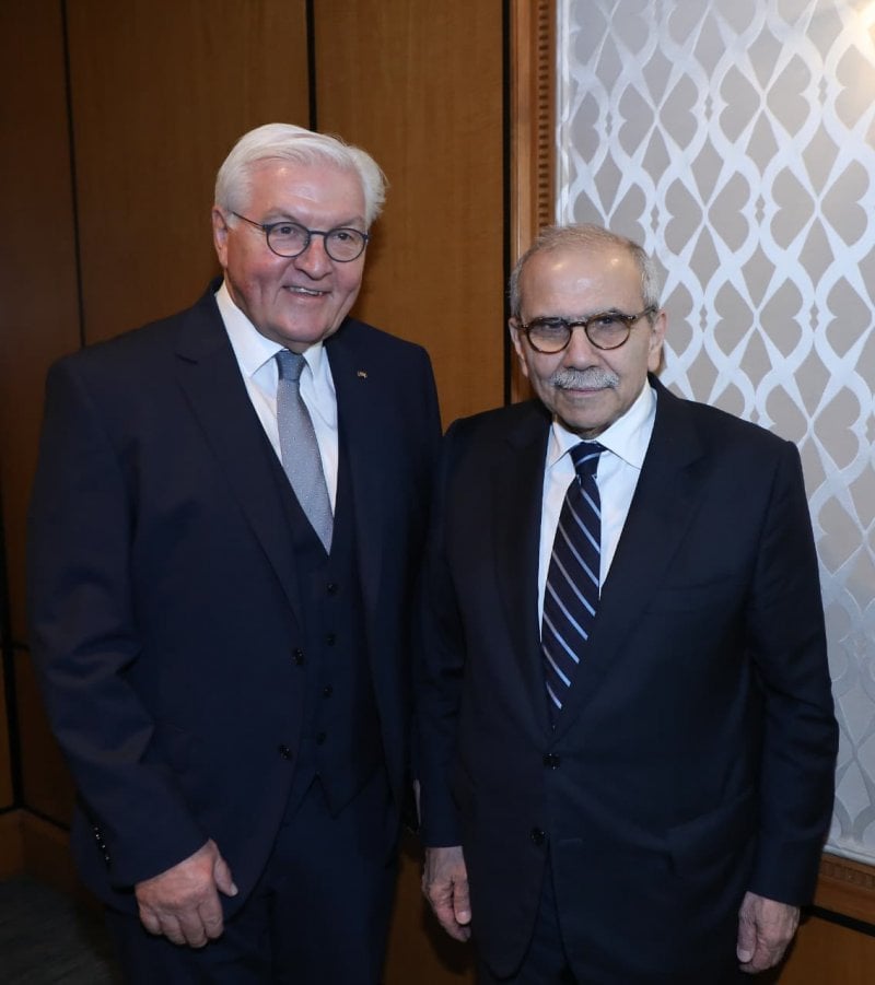 سلام يلتقي رئيس ألمانيا ويدعو إلى الضغط على إسرائيل للانسحاب من الجنوب (صورة)