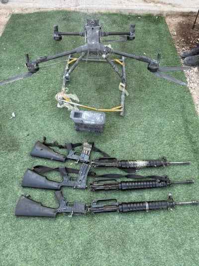 تهريب أسلحة... الجيش الإسرائيلي يعترض مسيّرة محمّلة ببنادق M16