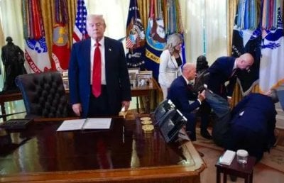 بالفيديو: إغماء مفاجئ في البيت الأبيض خلال مؤتمر لترامب!