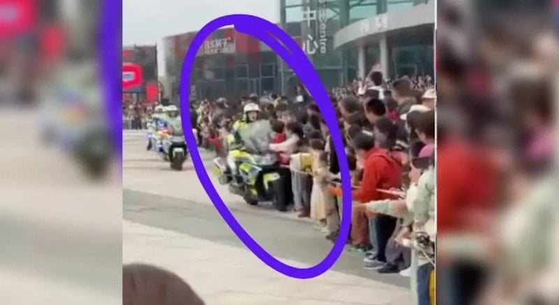 شرطية صينية تدهس أطفالًا خلال استعراض للدراجات النارية (فيديو)