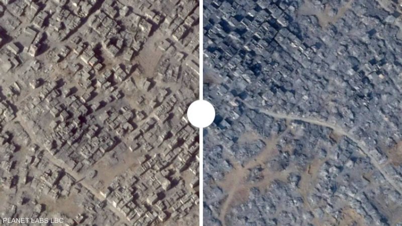 غزة تحت الأنقاض... صور فضائية تفضح تدمير إسرائيل داخل "الخط الأصفر"