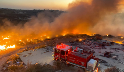 حريق كبير في صور يخرج عن السيطرة… وطلب عاجل للدعم