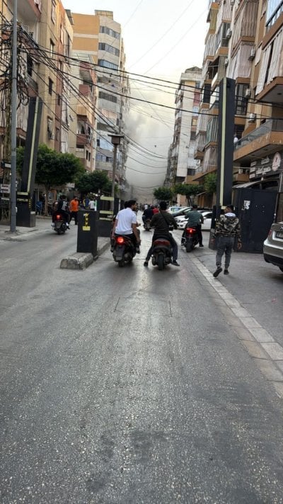 بالفيديو والصور: غارة إسرائيلية تستهدف الضاحية