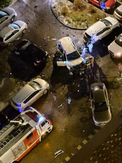 انفجار قوي داخل سيارة 