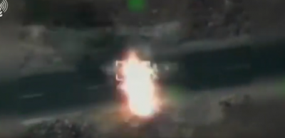 الجيش الإسرائيلي ينشر مشاهد من استهداف عنصر مرتبط بفيلق القدس (فيديو)