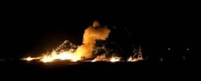 بالفيديو: محلقة إسرائيلية تلقي قنابل حارقة على عيترون