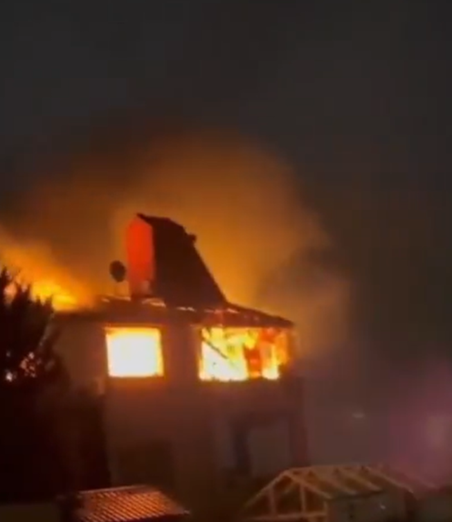 فيديو يظهر اندلاع حريق في زحلة