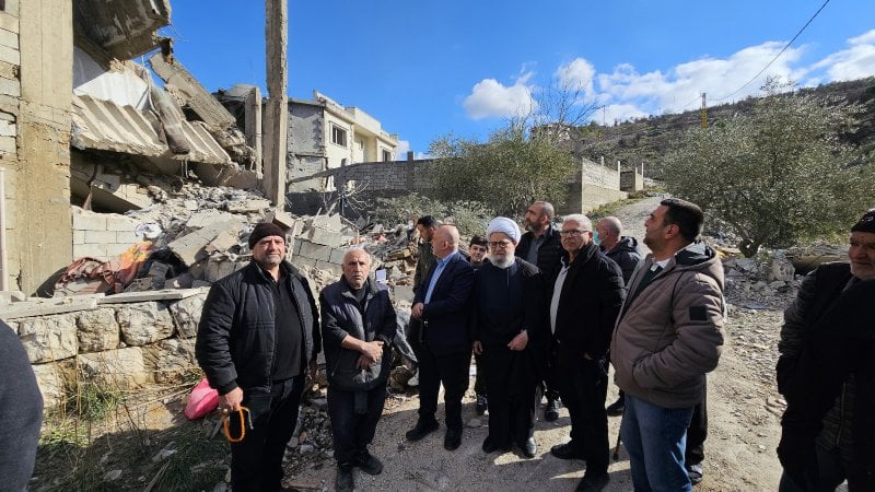 بعد جولة ميدانية في مشغرة… قبلان: "العدو" فشل في كسر إرادة أهلنا (صور)