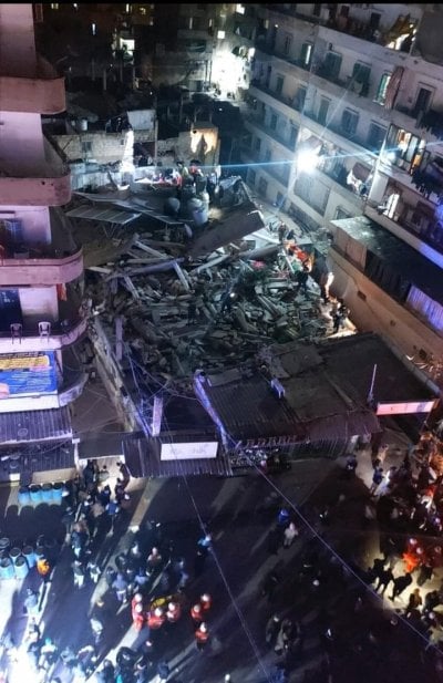 انهيار مبنى من 5 طوابق في طرابلس… سيدة تنجو ومصير عائلتها مجهول (صور وفيديو)