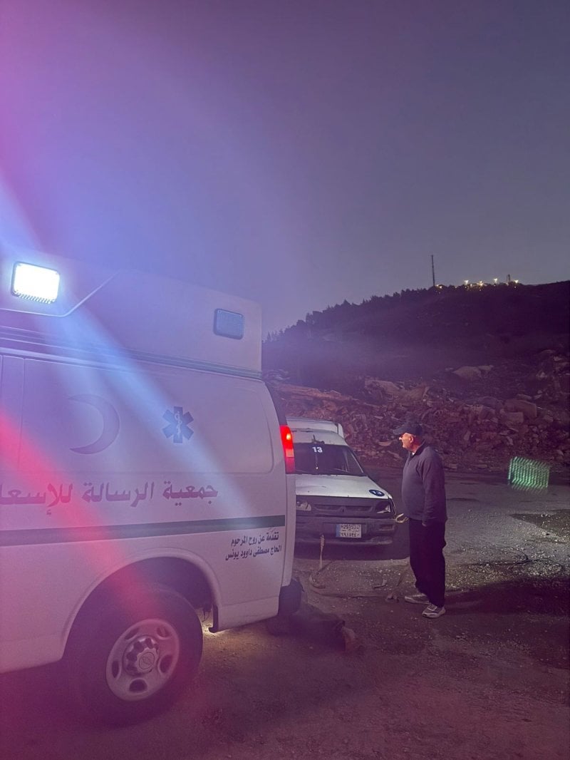 خرق جديد يستهدف الطواقم الإنسانية... الجيش الاسرائيلي يطلق النار على سيارة إسعاف في العديسة!