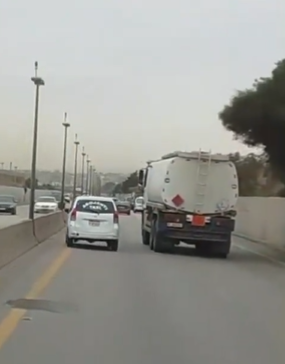 مناورات خطِرة على طريق المطار… 