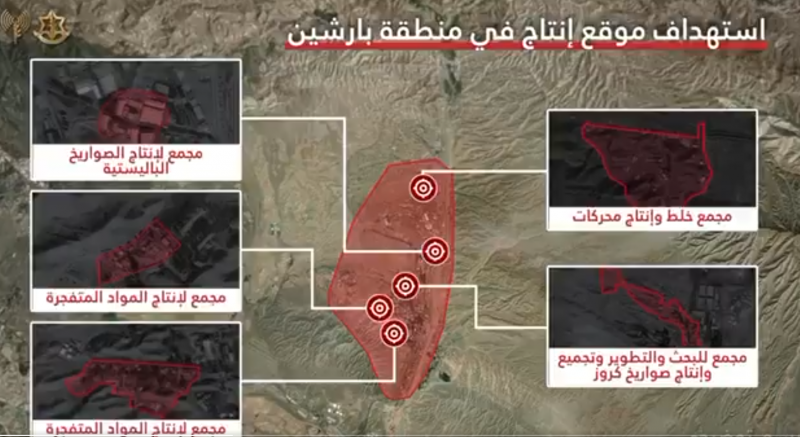 إسرائيل تعلن ضرب أهم موقعين لإنتاج الصواريخ الباليستية في إيران