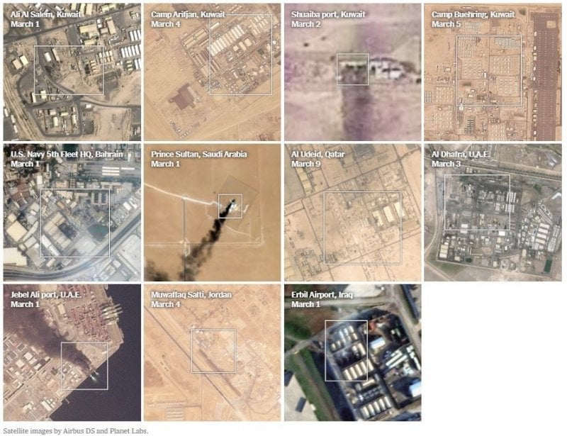 هجمات إيران على مواقع أميركية... تقرير يكشف العدد وخسائر مقر الأسطول الخامس