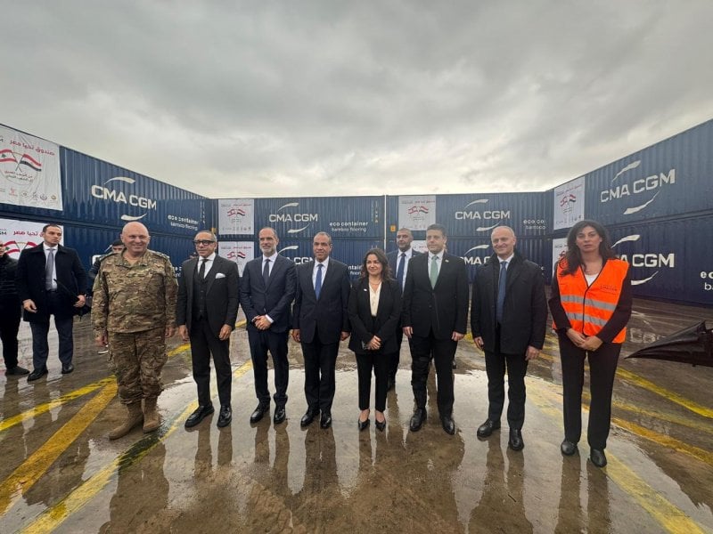 مرفأ بيروت يستقبل حوالي 1000 طن من المساعدات المصرية العاجلة بتعاون استراتيجي مع Foundation CMA CGM
