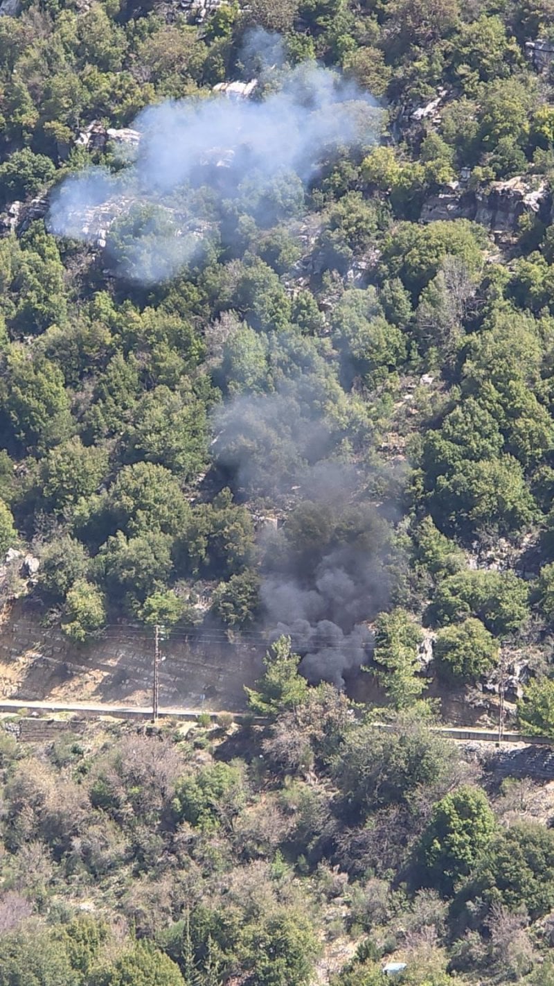 غارة إسرائيلية تستهدف سيارة على طريق جزين (فيديو)