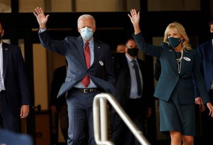 الإنتخابات الرئاسية الأميركية... بايدن يُدلي بصوته  الإنتخابات الرئاسية الأميركية... بايدن يُدلي بصوته