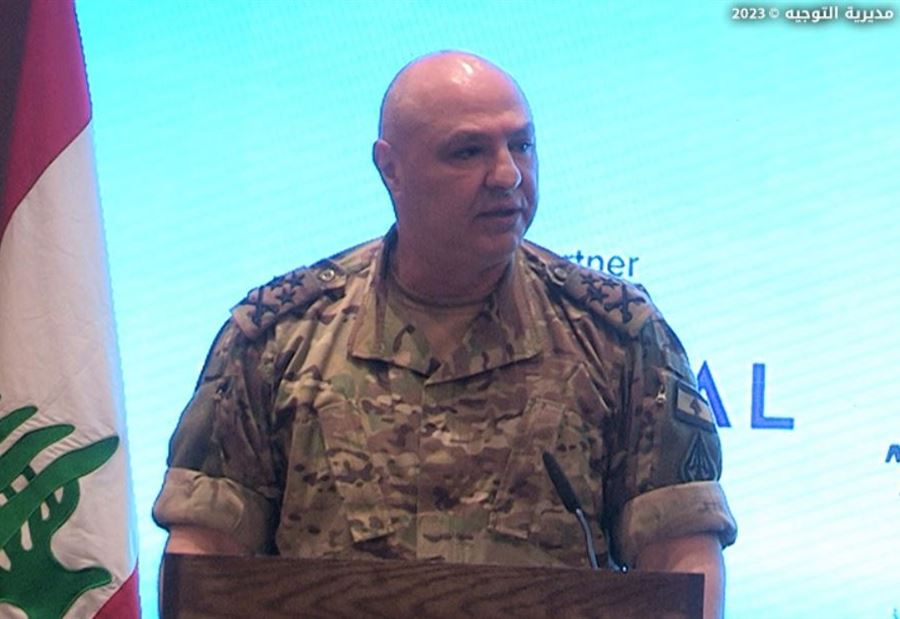 جوزاف عون: الجيش هو الجهة الوحيدة المكلّفة بمراقبة المياه البحرية اللبنانية 
