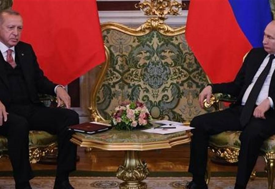 بوتين وأردوغان يتباحثان في الإرهاب غرب سوريا