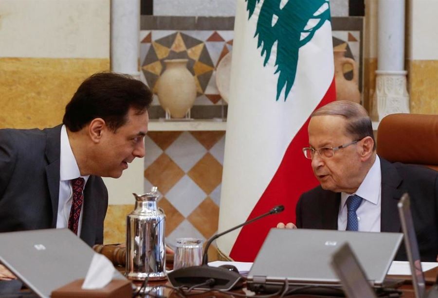 عون يتجاهلُ دياب  عون يتجاهلُ دياب