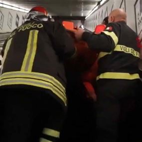 دوري أبطال أوروبا: وقوع إصابات بانهيار سلم كهربائي في روما