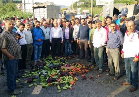 مزارعو عكار والمنية قطعوا الطريق في طرابلس مزارعو عكار والمنية قطعوا الطريق في طرابلس