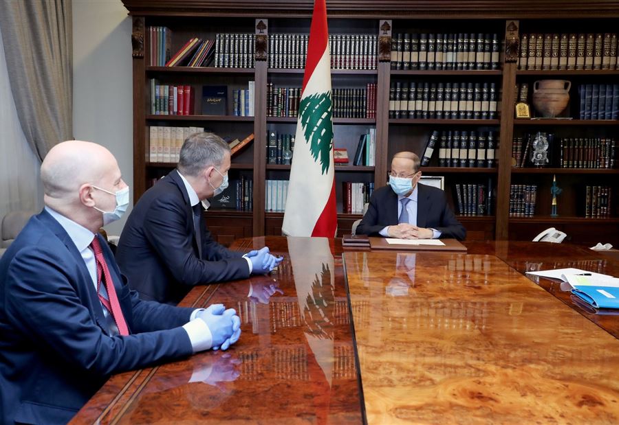 لازاريني يزور عون مودعًا  لازاريني يزور عون مودعًا
