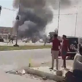بالفيديو: انفجار مستودع أسلحة تابع لسرايا السلام غربي كربلاء